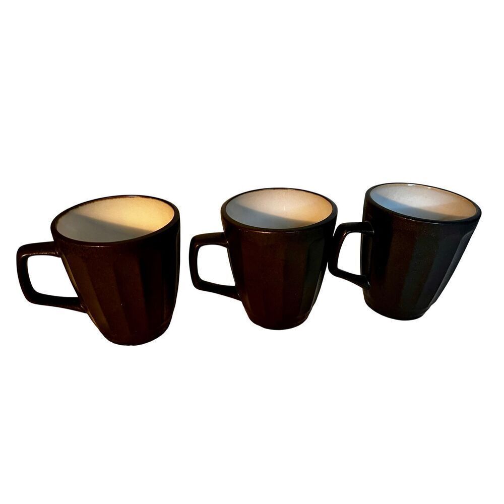 Set of 3 Sango Replacement Mugs Contrast Charcoal 4705